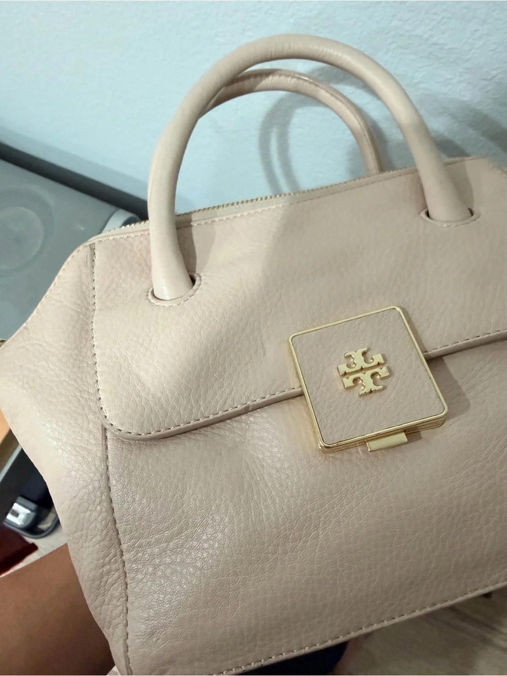 Tory Burch Beige Clara Crossbody